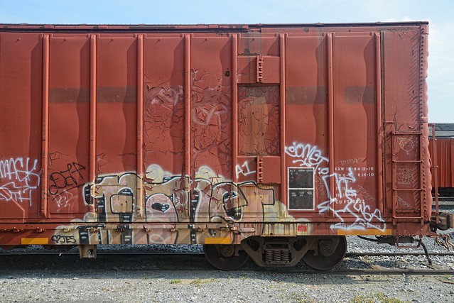 Boxcar With Graffiti