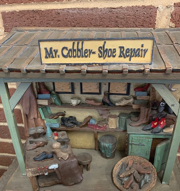 @ the shoe repair store; a tiny vintage replica.