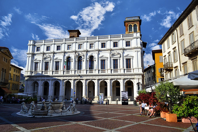 Piazza Vecchia, Città Alta Bergamo - Italia.