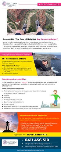 Fear of heights hypnotherapy ,Adelaide | Infographics | Hypnosis for fear of heights | Matthew Tweedie Hypnosis | by matthewtweedie222