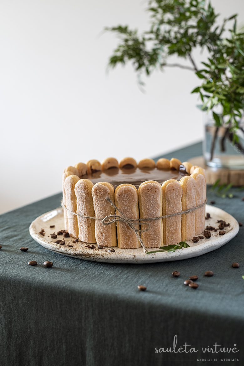  Nekeptas Tiramisu sūrio tortas