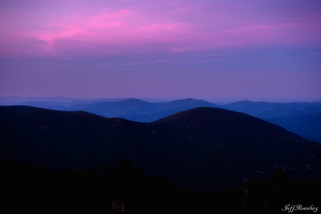 Sunset Over The Blue Ridge Mountains