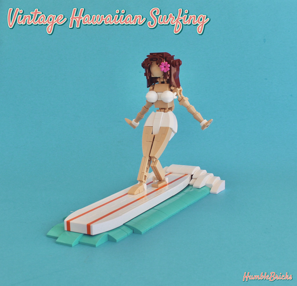 Vintage Hawaiian Surfing (custom built Lego model)