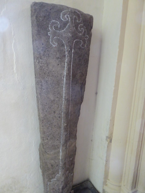 13th-century stone coffin lid