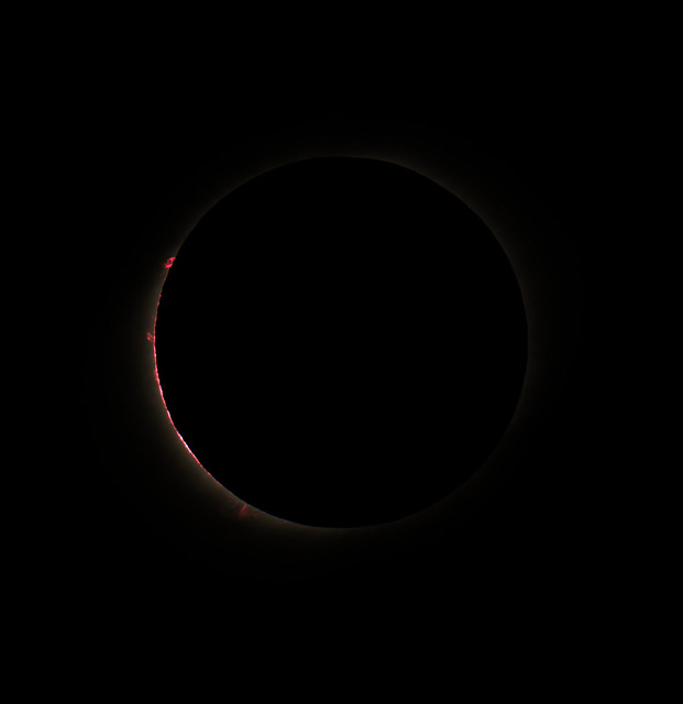 Cromosfera. Eclipse total de sol 2019.