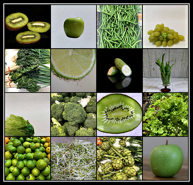2019 Sydney: Green Fruit & Vegetables 1 collage