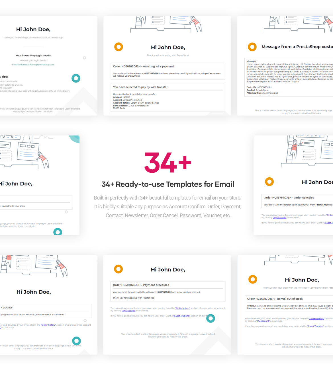 34+ Eye-catchy Built-in Email Templates