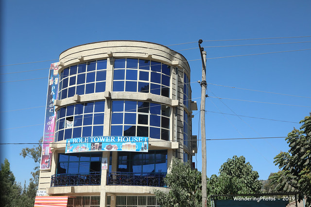 Blue curved windows - Weldiya Amhara Ethiopia