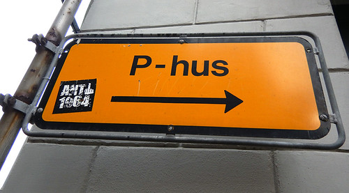 P-hus sign in Copenhagen, Denmark
