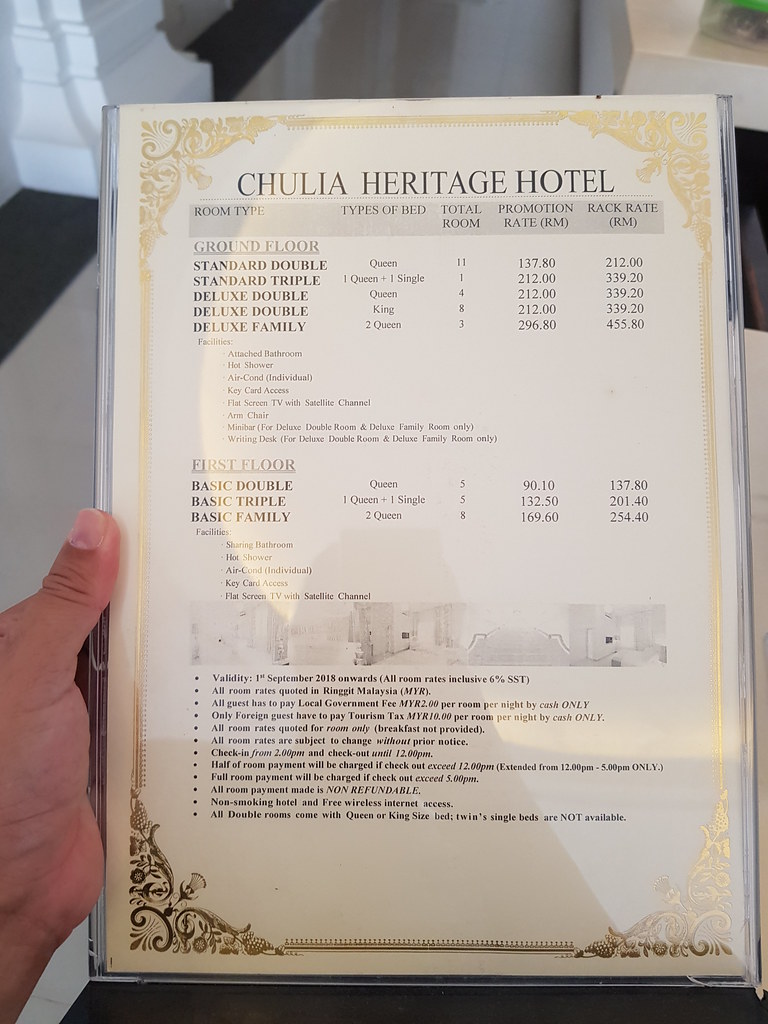 Standard Double rm$106.65 per night via Agoda @ Chulia Heritage Hotel at Chulia Street, Georgetown Penang