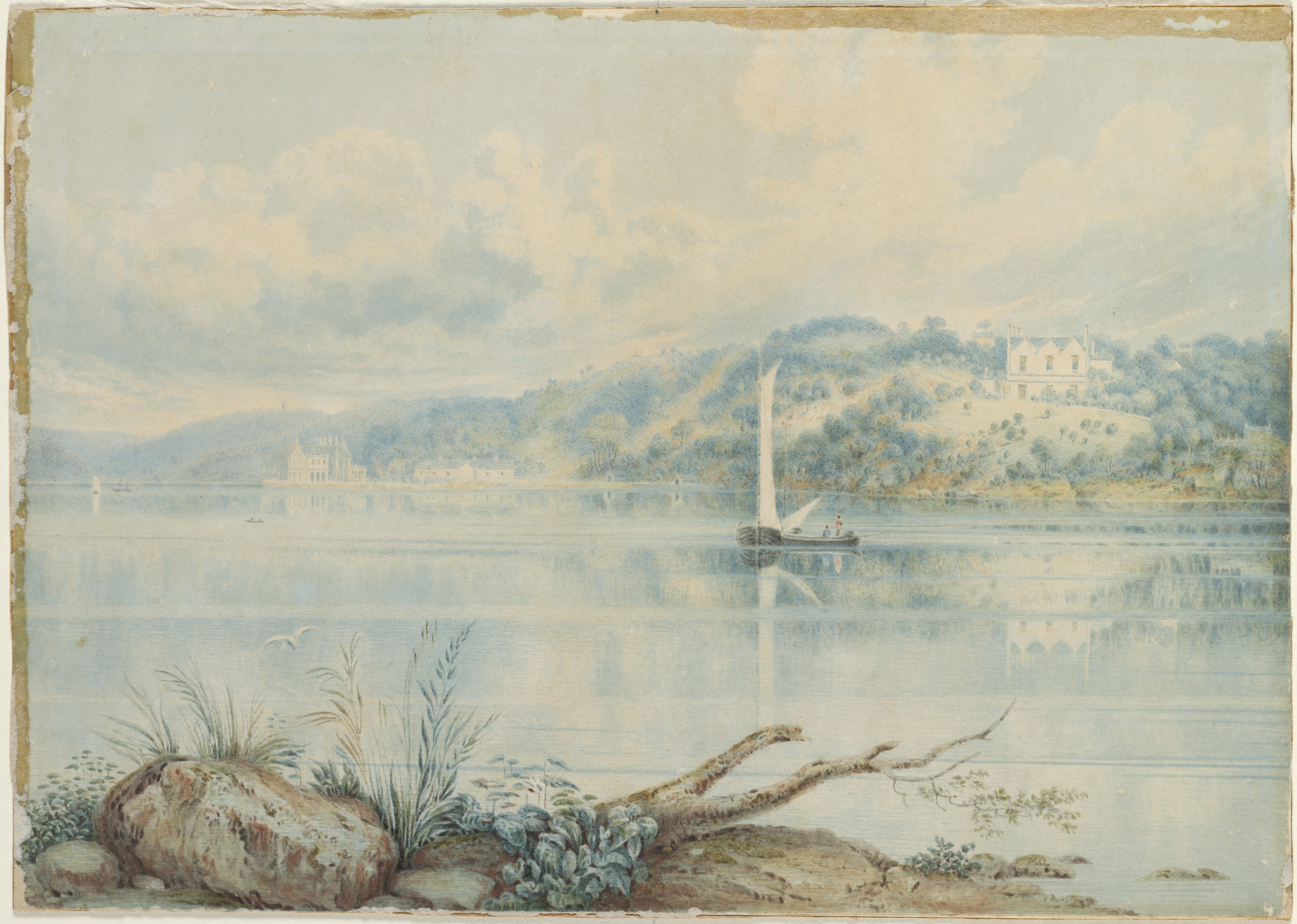 Carthona and Lindesay, Darling Point, from Clark Island, ca. 1844