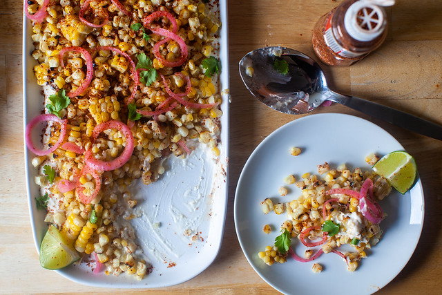 corn salad with chile and lime