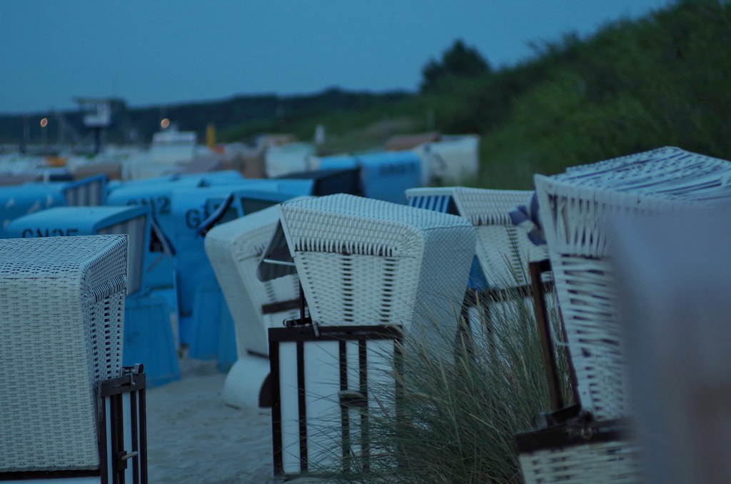 Beach chairs after sunset | Tair11A 135mm f/2.8 M42 | IMGP7708c