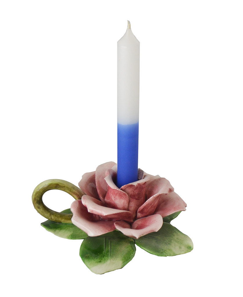 Capodimonte Flower Candle Holder