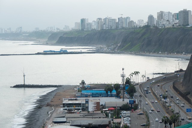 Skyline of Lima's Pacific coast