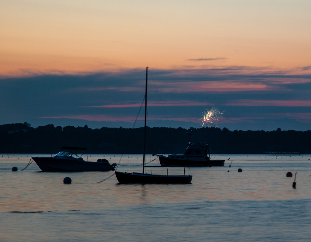 Fireworks | Last evenings rather dull sunset was helped with… | Flickr