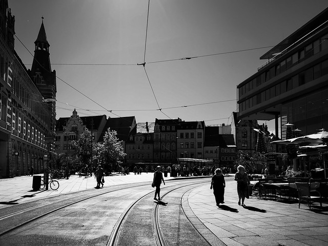 Streetscene central place (anger) in erfurt