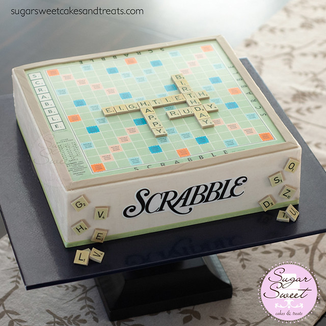 Scrabble Board Cake