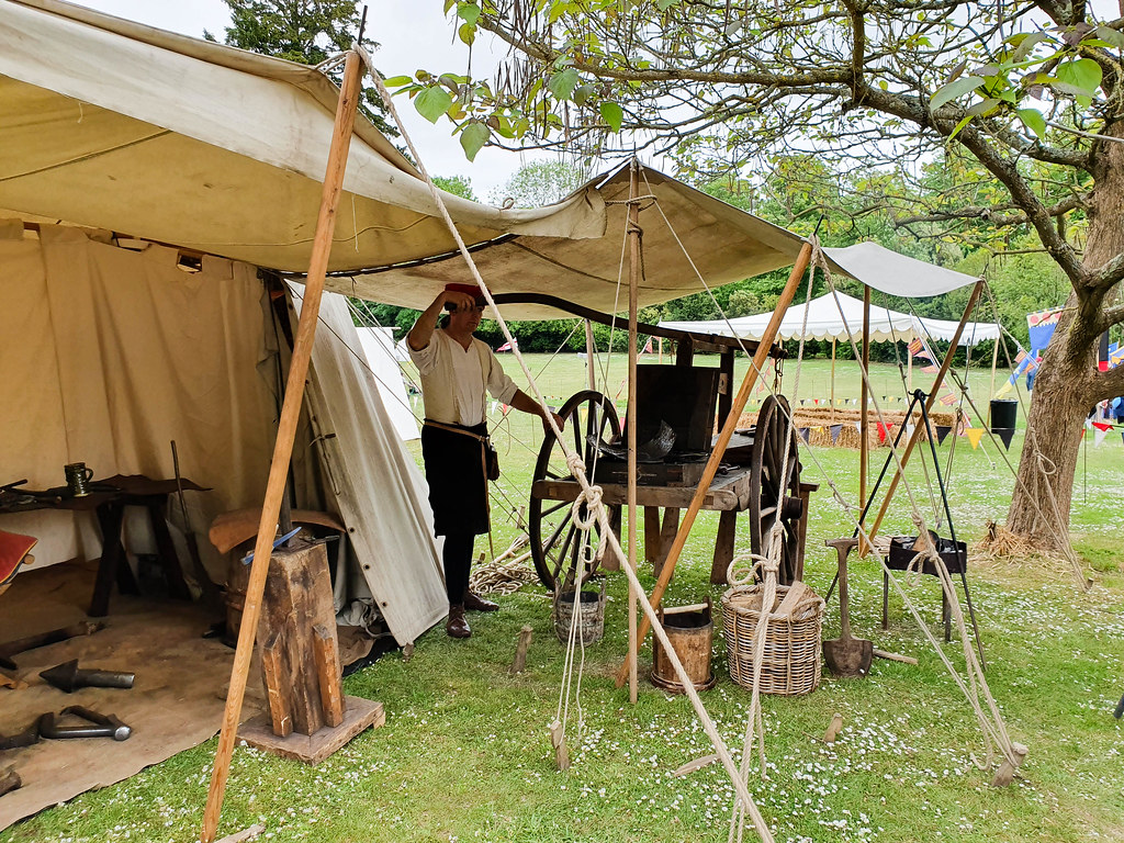 A medieval festival taking place inside the gardens of the Arundel castle