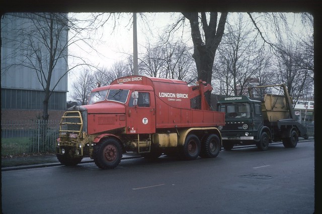 Scammell Constructor Heavy Recovery Lorry and 1975 Leyland Super Comet Skip Lorry
