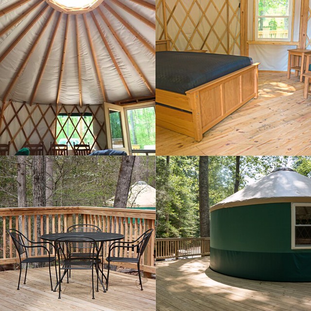 Enjoy the extra privacy and outdoor space in your very own state park yurt - This is Pocahontas State Park, Va