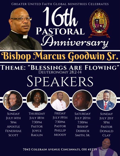 16th Pastoral Anniversary for Bishop Goodwin