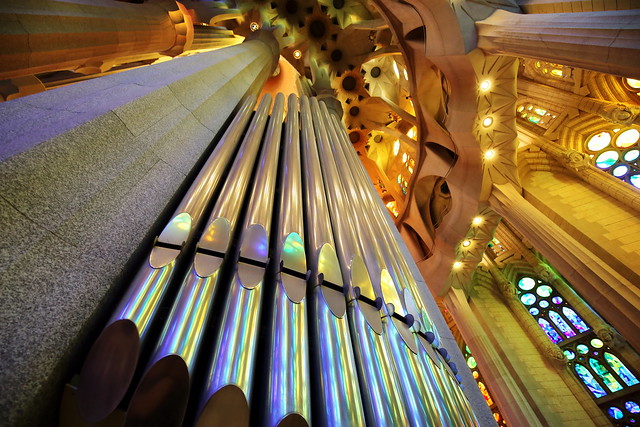 L'orgue de la Basilique de la Sagrada Familia à Barcelone