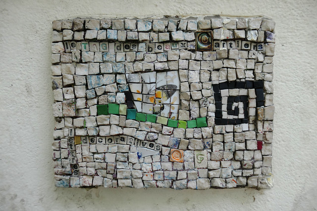 JG mosaic on the Boulevard Arago, Paris