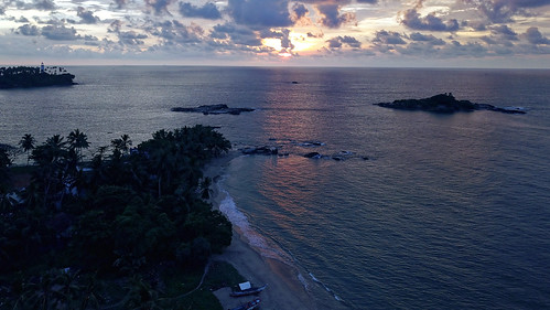 beruwala srilanka sunset sunlight clouds sea seascape drone mavic aerial