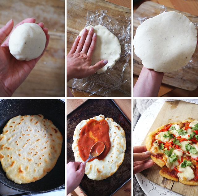 How to make a crispy thin crust arepa pizza / gluten free pizza crust made with arepa flour aka pre-cooked white cornmeal