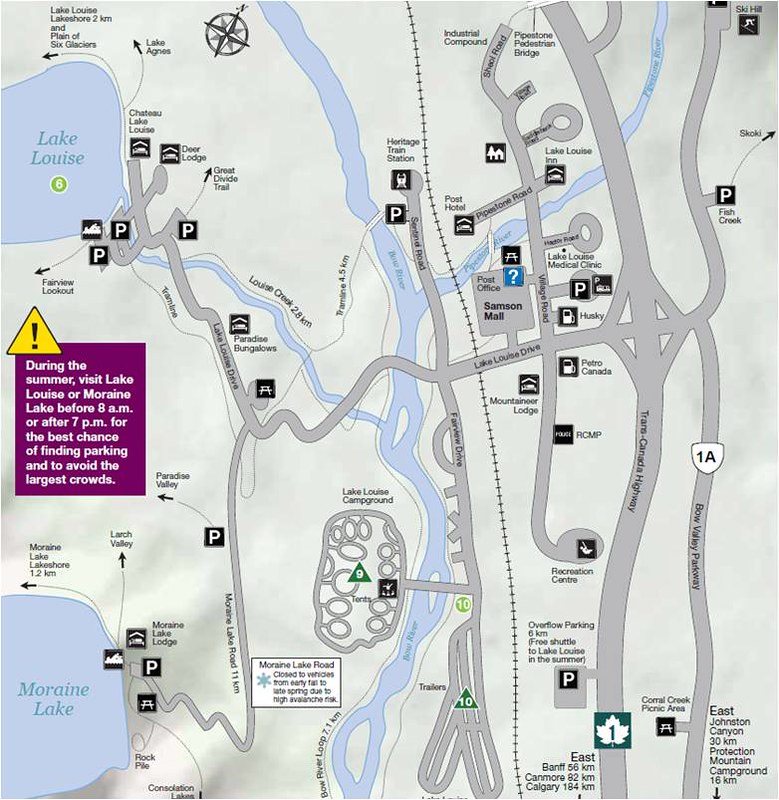 Lake Louise map