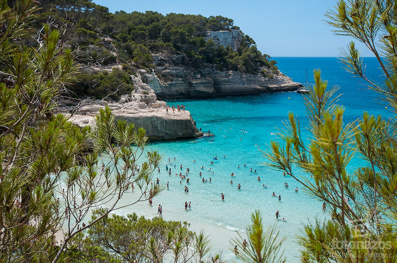 Las calas Mitjana y Mitjaneta de Menorca