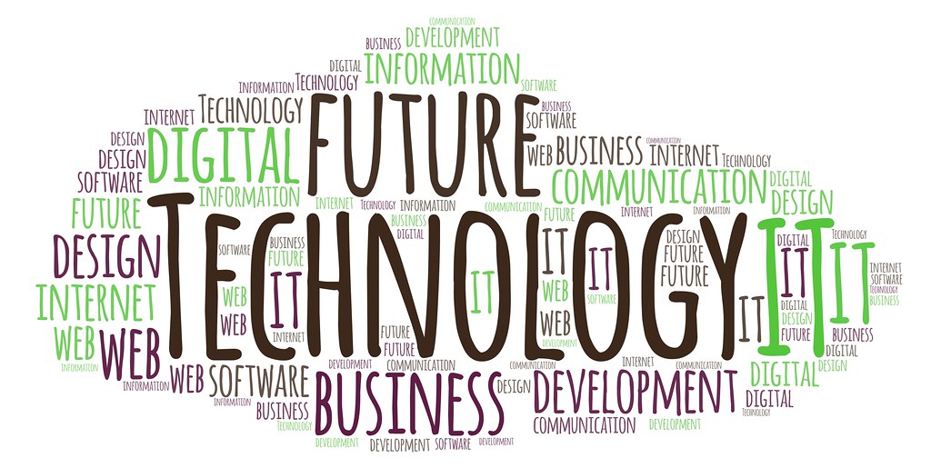 Technology - A word cloud featuring \