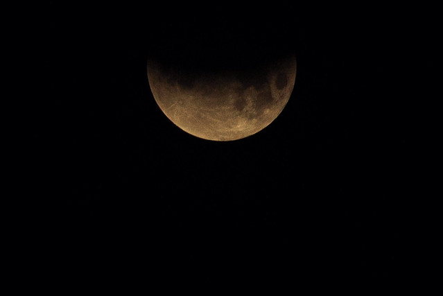 Partial Moon Eclipse .