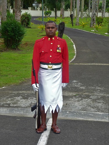 Fiji. Suva. The happy guard at the gates of Government Hou… | Flickr