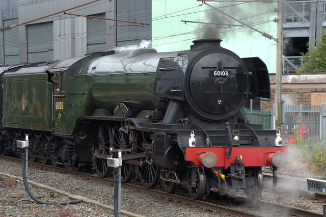 Flying Scotsman steam train in Preston