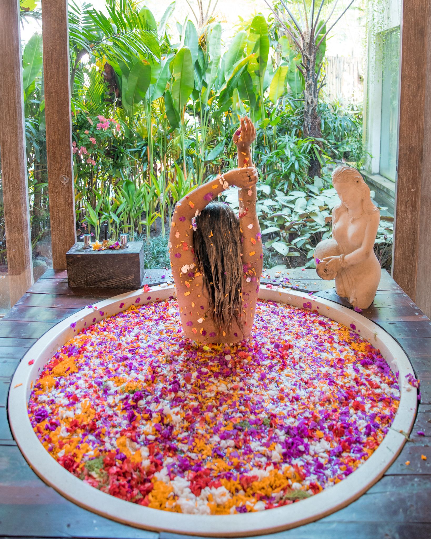 Flower Bath in Bali - Kaveri Spa, The Udaya Resorts & Spa, Celebration of Flowers, Flower bath at The Udaya, Flower Bath Bali | Wanderlustyle.com