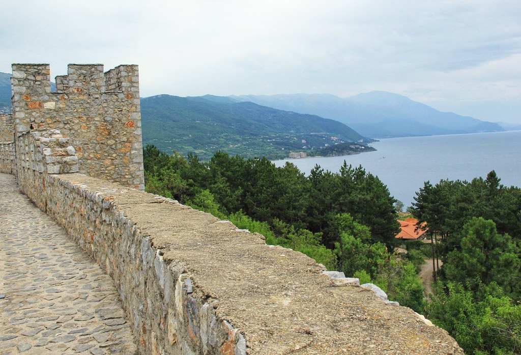 Views of Lake Ohrid from the castle walls