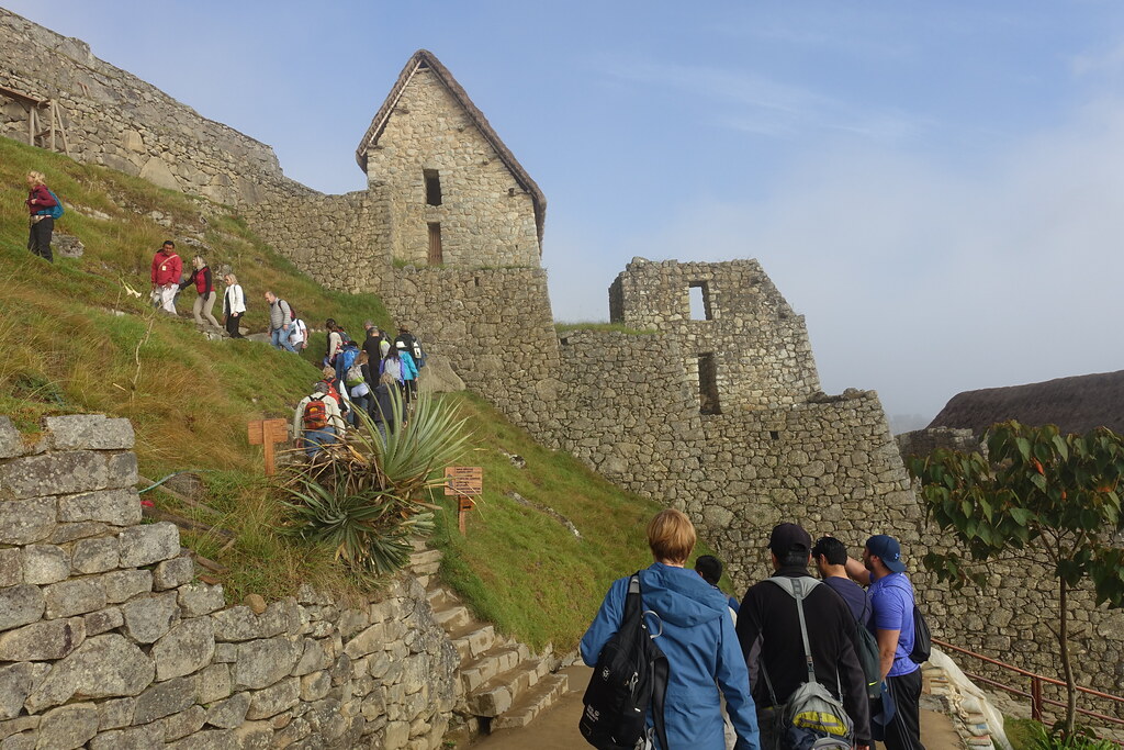 Entering the Machu Picchu site