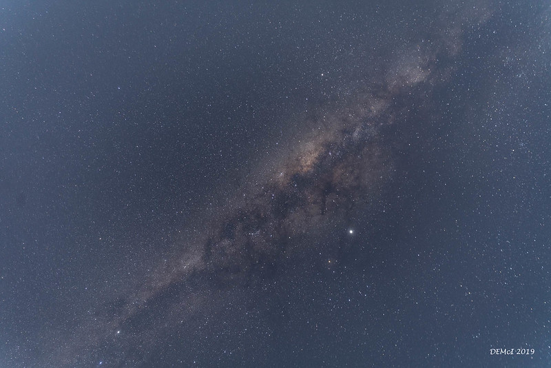 The Milky Way, with Jupiter also right of centre.