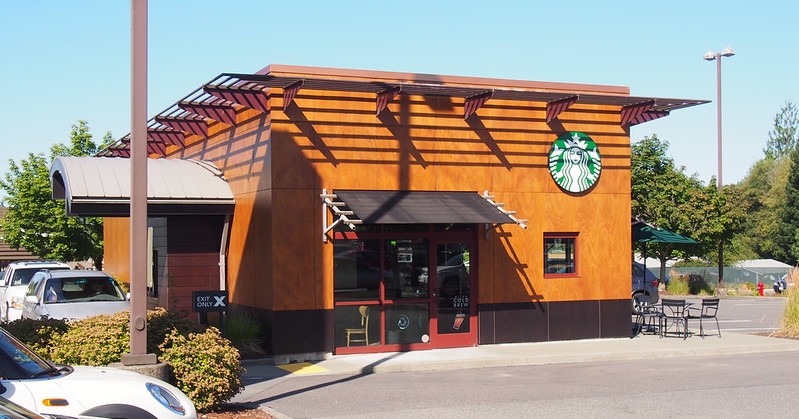 Belfair Starbucks: This Starbucks used to have a much less interesting exterior.