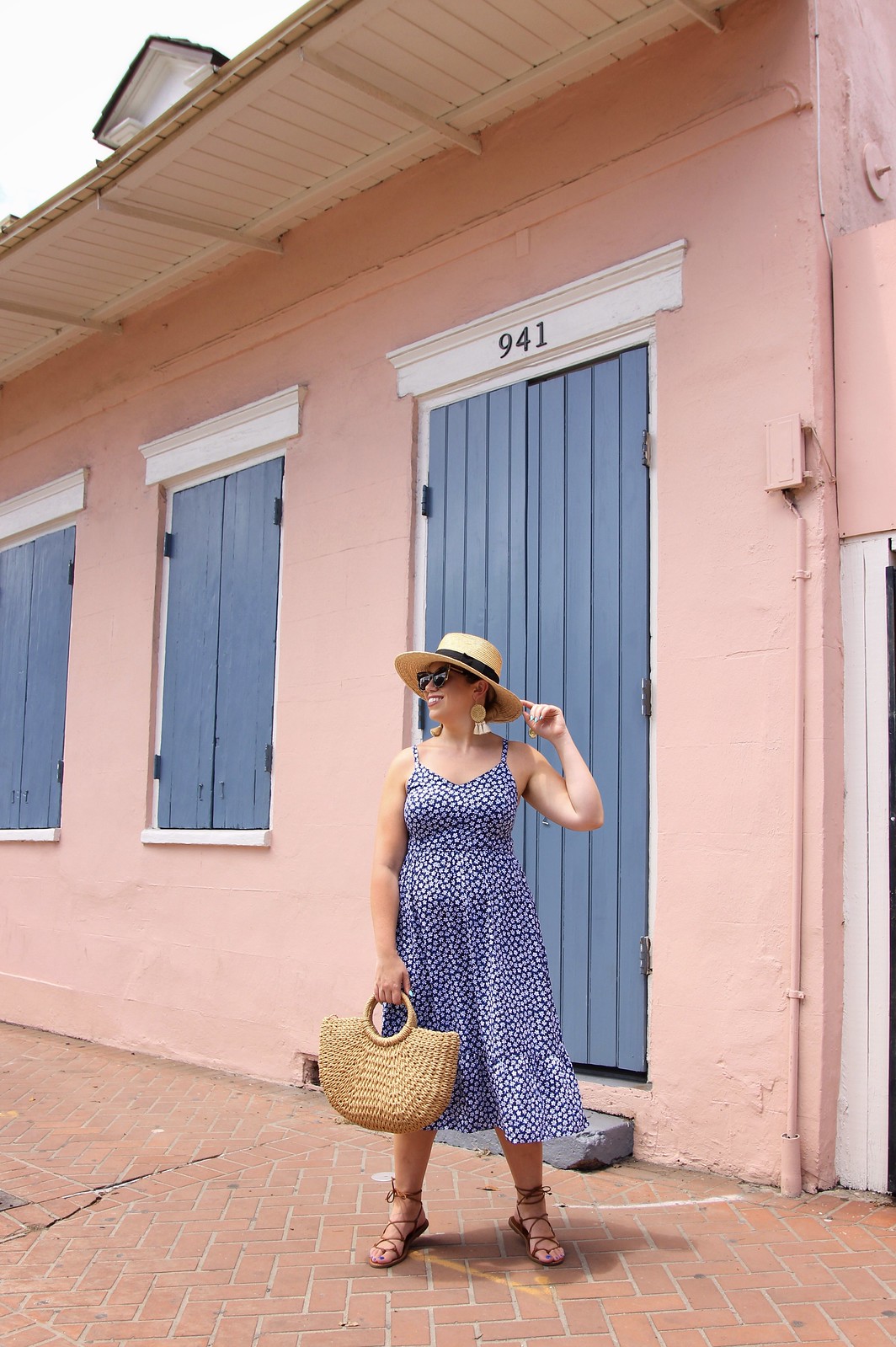 What to Wear in the French Quarter New Orleans | Old Navy Fit and Flare Cami Midi Dress | 6 Outfits You Can Actually Wear in New Orleans in the Summer | What to Wear in New Orleans in the Summer | New Orleans Packing List | Summer in New Orleans | Best Outfits to Wear in New Orleans | What I Packed for New Orleans 