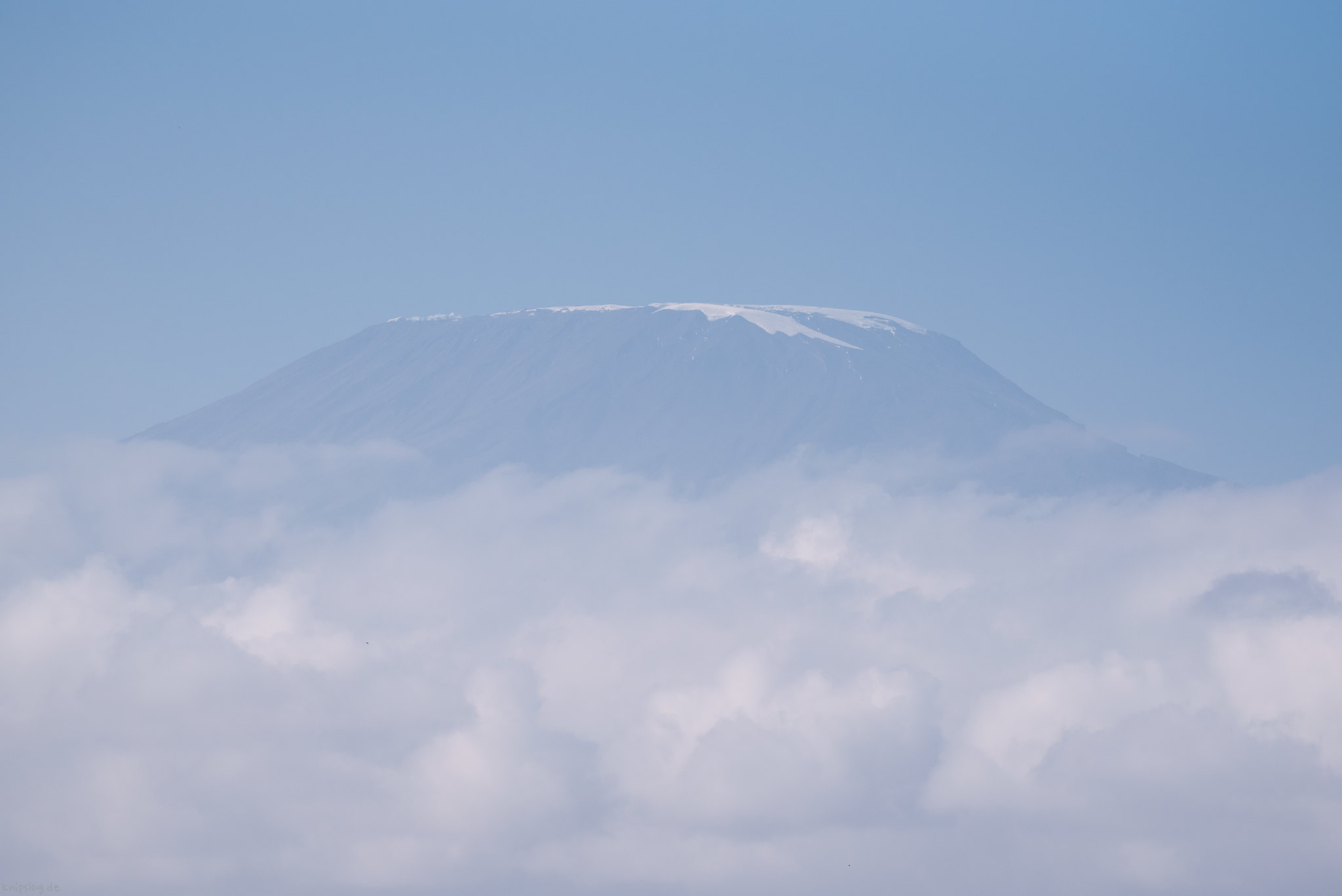 Over the cloads, the Kilimajaro