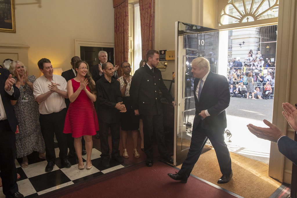 Prime Minister Boris Johnson arrives at Downing Street