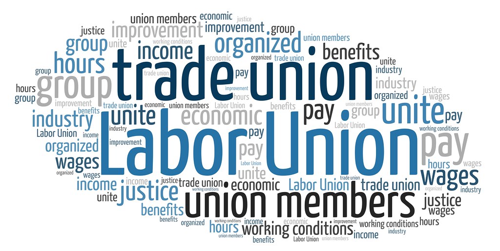 Labor Union - A word cloud featuring \
