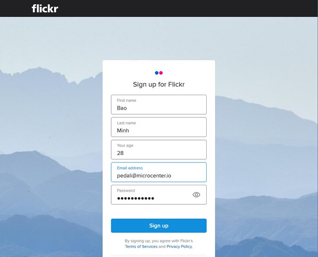 đăng ký tài khoản Flick