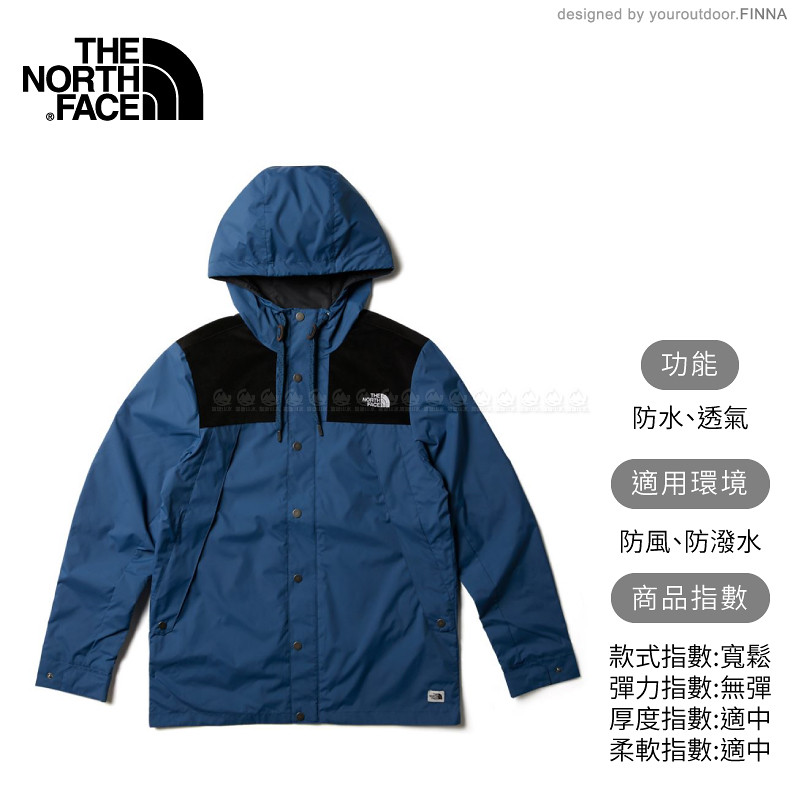 【The North Face 美國 男 防風外套《蔭藍》】3VTZ/連帽外套/輕量/機能外套/運動夾克/風衣