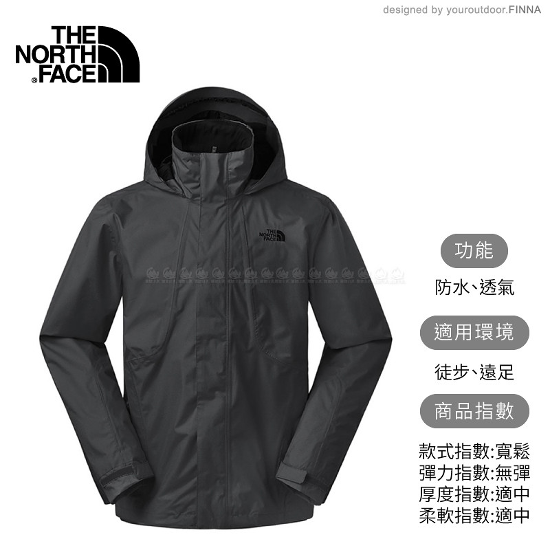 【The North Face 美國 男 DryVent 防水外套《黑》】3SPI/防水外套/防風外套/保暖外套/夾克