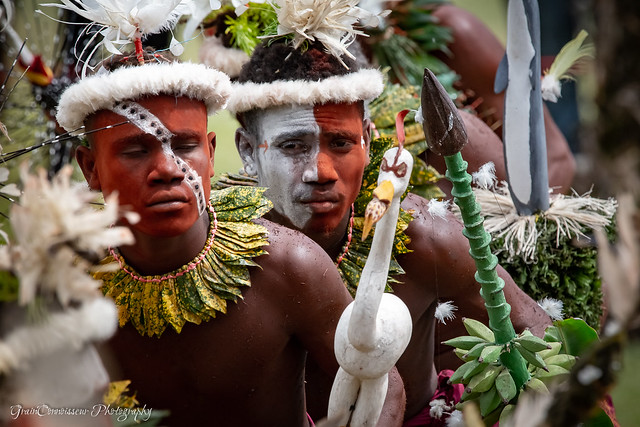 Akulau dance by Baai. Papua New Guinea, July 2019. The tribe seems to be timid, youngsters dancing with their eyes closed, trying to feel every drumbeat (explored)