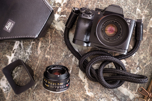 Leica-R 28mm + 50mm newcomers 🎊🎉 with the custom made, Italian leather, strap by Mushroom Galaxy